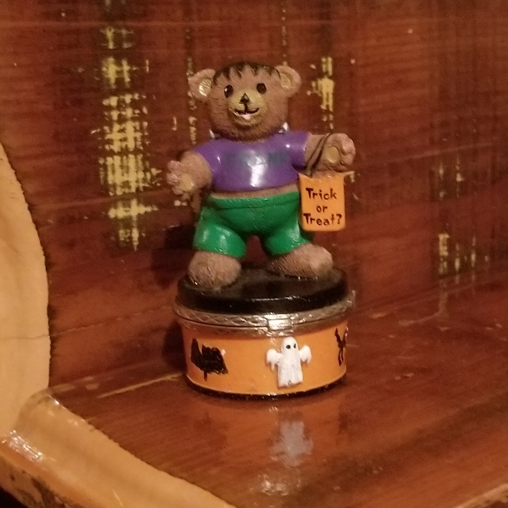 Claire's HALLOWEEN Frankenstein Bear Trinket Box